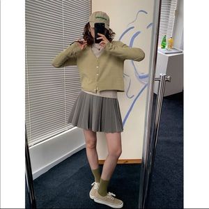 Morninghaze pleated mini skirt, turquoise color, NWT